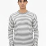 POLO MANGA LARGA RAYAS PLOMO