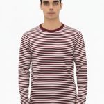 POLO MANGA LARGA RAYAS VINO